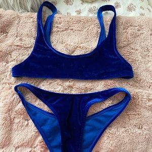 Royal blue felt bikini